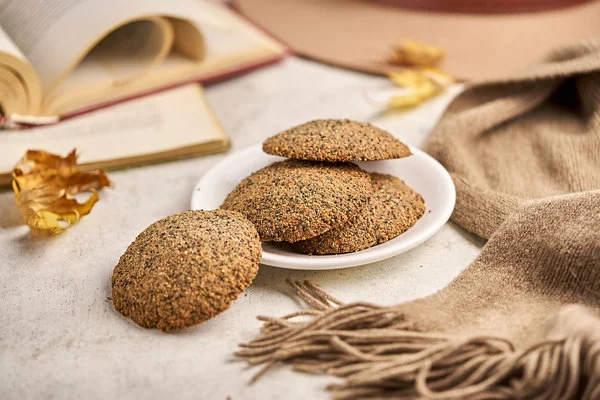 Poppy seed keto cookies, sugarless and gluten-free