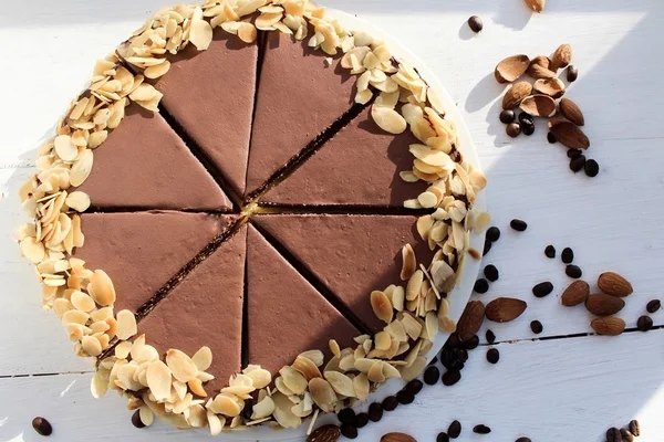 Chocolate almond  keto cake, sugarless and gluten-free