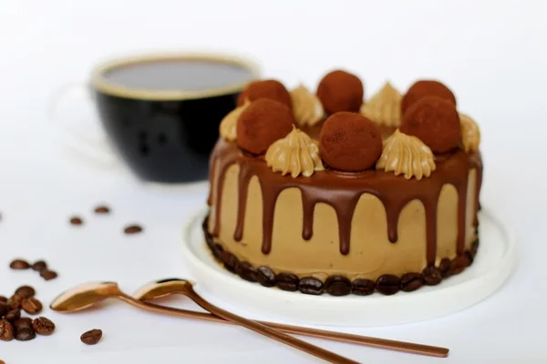 Sugarless and gluten-free keto-cake "Mocha", mini