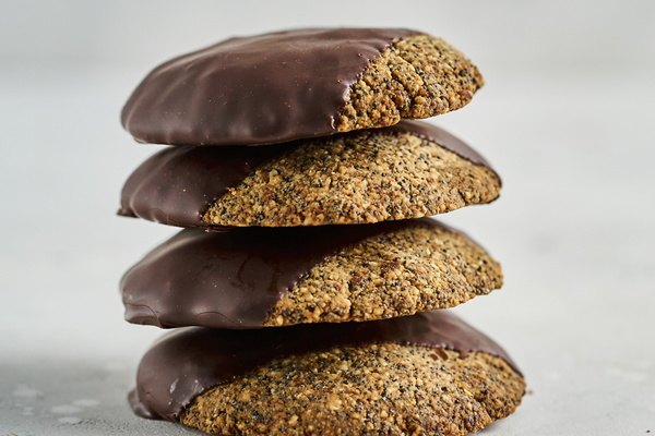 Keto cookies with chocolate coating 